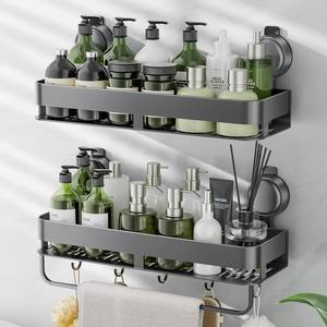 lot 5315 image: ONXE Shower Caddy Suction Cup,2 Pack Extra-Strong Suction Shower Shelves,No Drilling Rustproof Organizer for Bathroom,Kitchen,Home Decor,Reusable Bathroom Storage with Large Capacity(15.7 inch)