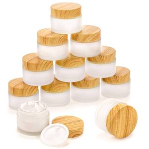 lot 5316 image: ZENFUN 16 Pcs Glass Cosmetic Containers 1.7 Oz50ml Empty Sample Jars with Plastic Lid, Travel Pots with Lid, Small Makeup Sample Jars, Refillable Travel Jars for Cream, Lotions, Lip Balm