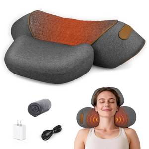 lot 5329 image: 3-in-1 Neck Massager Pillow for Pain Relief, Neck Massager with Heat and Cervical Traction, Deep Tissue Massage Pillow for Shoulder & Back Comfort, Ergonomic Design for Men and Women (Deep Gray)