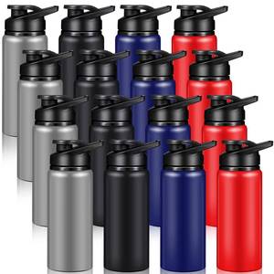 lot 6165 image: Mimorou 16 Pack Aluminum Water Bottles with Snap Lid Aluminum Reusable Sports Lightweight Leak Proof Water Bottles Bulk for Gym Hiking Cycling Sports Outdoor(20 oz)