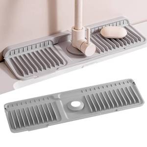 lot 6172 image: SOCORIA Faucet Mat for Kitchen Sink, 2025 New Silicone Sink Splash Guard, 7°Slope Fast Self-draining, Fast Drying Tidy Faucet Mat Splash Guard