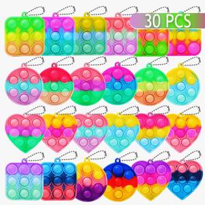lot 6177 image: 30PCS Bulk Fidget Toys, Party Favors for Kids, Birthday Party Toys, Small Classroom Prizes Box Fidgets Toys for Kids Toddlers Adult, Goodie Bag Stuffers, Treasure Chest, Bubbles Poppers,Relieve Stress incomplete
