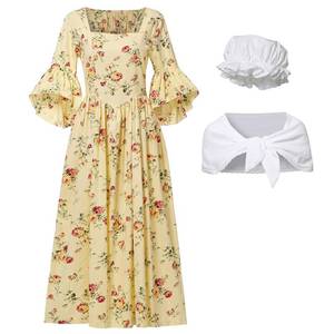 lot 6207 image: GRACEART Pioneer Woman Costume Colonial Prairie Dress for Women 100% Cotton size 6