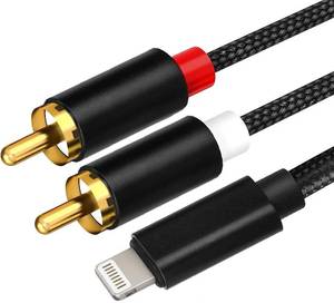 lot 6210 image: Apple MFi Certified Lightning to RCA Cable Audio Aux Adapter��2-Male Y Splitter Aux Cord Compatible with iPhone 14 13 12 11 Pro XS XR X 8 7 for Amplifier, Car, Home Theater, Speaker and More (3.9FT)