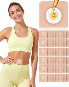 lot 6215 image: HOTRYEE 54PCS Castor Oil Patches for Belly Button, Castor Oil Pack Wrap Disposable Self-Adhesive, Organic Cotton, Leak-Proof & Breathable, No Wash - Square, Beige