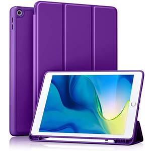 lot 6252 image: Akkerds Case Compatible with iPad 10.2 Inch 202120202019, for iPad 9th8th7th Generation Case with Pencil Holder, Protective with Soft TPU Back, Auto SleepWake Cover, Purple