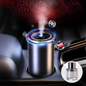 lot 6255 image: 2025 Upgraded Smart Car Air Fresheners Diffuser with Starry Sky Projection Adjustable Scent, Essential Oil Diffusers for Automatic OnOff Automatic Aroma Diffuser with 50ml Car Perfume- Ocean