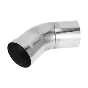 lot 6263 image: Motoforti 5 OD 45 Degree Mandrel Exhaust Tube Car Exhaust Pipe Mandrel Bend DIY Custom Tubing Pipe 5.91 Leg Length T304 Stainless Steel Silver Tone