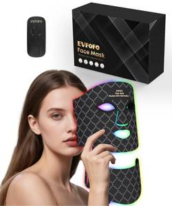 lot 9400 image: EVFOFO Red Light Therapy Mask for Face and Neck, 7-Color LED Face Mask Light Therapy with 850nm NIR -Professional Red Light Therapy for Face, Skin Rejuvenation, Anti-Wrinkle & Firming at Home