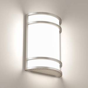 lot 9414 image: Elekeed LED Indoor Wall Mount Light Fixture, Brushed Nickel Wall Sconce Lighting, 3000K 4000K 5000K Adjustable, Half Cylinder Hallway Light Fixture for Living Room Bedroom Porch