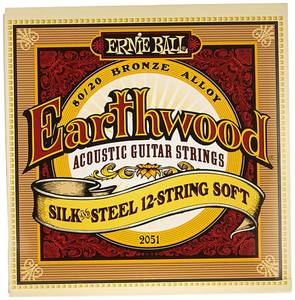 lot 10475 image: Ernie Ball Earthwood Silk and Steel 12-String Soft Acoustic Guitar Strings, 9-49 Gauge (P02051)