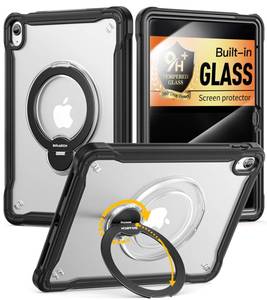 lot 10476 image: BRAECN Case for iPad (A16) 11th10th Generation 1110.9 inch 20252022 Built-in Tempered Glass Screen Protector 360°Spin Stand Kickstand Handle Slim Fit Durable Stable Rugged Shockproof Dropproof