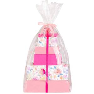 lot 10496 image: Purple Q Crafts Clear Jumbo Basket Bags, 40x50, 5 Pack Extra Large Clear Cellophane Wrap for Baskets & Gifts 1.5 Mil Thick