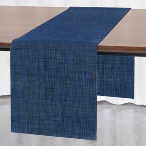 lot 11523 image: Myir JUN Table Runner, Vinyl Table Runner Indoor 55 Inch Long Arbitrarily Cropped Runner for Table Heatproof for Home Party (Dark Blue, 15 x 55 inch)