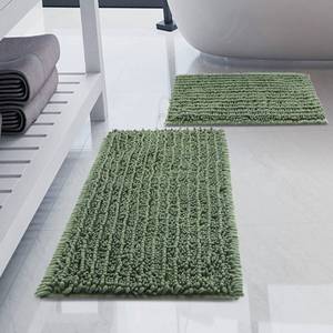lot 11538 image: Luxury Chenille Sage Green Bathroom Rugs Sets 2 Piece, Thickened Hot Melt Rubber Bottom Bath Mats for Bathroom Non Slip,Bath Rugs Quick Dry Machine Washable for Shower Mat (32x2017x24)