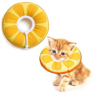 lot 12003 image: COMNICO Kitten Cones After Surgerys Small Waterproof Cones Collar Small Cats Donut Soft to Stop Licking Neck Elizabethan e Collar for Recovery (S Size