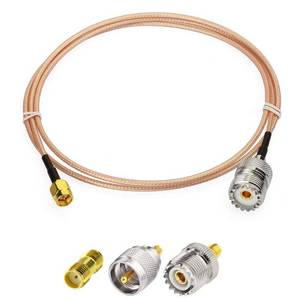 lot 12007 image: Superbat SMA Male to SO239 Coaxial Coax Cable 10ft, SMA to UHF Cable  3pcs SMA to SO239 PL259 Adapter Kit for RF ApplicationsCB RadioHandheld Radio AntennaWalkie Talkie etc