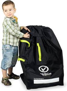 lot 12011 image: V VOLKGO Car Seat Travel Bag For Airplane with Padded Backpack Shoulder Straps, Gate Check Bag, Car Seat Bags for Air Travel Carseat Travel Cover, Carseat Travel Bag Cover for Airplane Travel