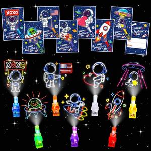 lot 12020 image: COKOKA 28 Pack Valentines Day Gifts for Kids LED Finger Lights Toys with Valentines Day Cards for Kids Classroom, Non-Candy Class Exchange Gifts Valentine Party Favors Bulk for Boys Girls