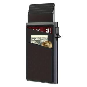 lot 12023 image: Gutecomuik Pop Up Card Holder, RFID Blocking Slim Minimalist Wallet, Hold 8 Credit Cards for Men Women