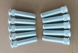 lot 12042 image: 10 PCS 12 Extended Longer Than Stock Serrated Wheel Stud Bolts Thread 12-20 - .535 in. Knurl, 2 in. Length Replacement for Chevrolet Buick Cadillac GMC Pontiac Oldsmobile