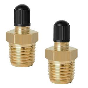 lot 12043 image: UHANBUT 2PCS Brass Air Inflator Adapters, 14 NPT (M) to Standard Schrader Valve (M), Tire Inflator Connector with Valve Stem Inside, Fit for Portable Air Hose, Air Compressor, Air Chuck (Valve stem)