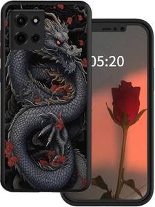 lot 12047 image: GYSYSQSH for Motorola Moto G 5G 2025 Phone Case with Chinese Dragons Design for Women Men Slim Soft TPU Flexible Silicone Wireless Charging Shookproof Protection Cover Case for Moto G 5G 2025