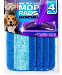 lot 12366 image: Millifiber Reusable Mop Pads Compatible with Swiffer WetJet (4 Pack) - Microfiber Mop Refill for Wet Mopping Cloths - Hardwood Floor Cleaning Spray Pads are Reusable Replacements