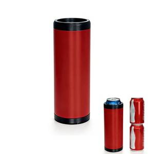 lot 12376 image: Red Double Tactical Reload Can Holder��12oz Drink Holder��Portable Drink Carrier for Soda & Beer, Outdoor BBQ Picnic Camping Beach Party Accessory