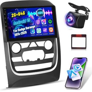 lot 12377 image: Car Stereo for Dodge Durango 2014 2015-2020 - 9 Inch 264G Android Touchscreen Radio with Wireless Carplay and Android Auto, EQWiFiGPSSWC  AHD Backup Camera