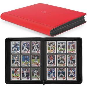lot 12381 image: Trading Card Binder, Premium 9 Pocket 540 Double Sided Pocket Collection Binder, Card Album for TCG Card Holder for Game Card, Sports Card, Yugioh, MTG etc(Red)