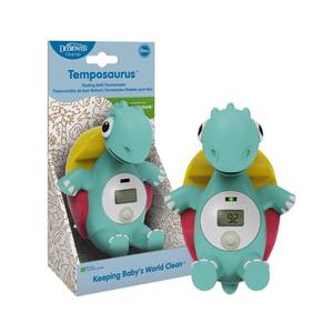 lot 12403 image: Dr. Browns CleanUp Temposaurus Floating Bath Thermometer for Accurately Measuring Babys Bath Water Temperature, BPA Free