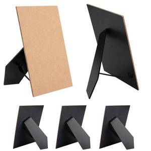 lot 12404 image: 5 Pcs Black Easel Back for Picture Frame 8 x 12 Inch,Replacement Photo Frame Backing Board with Hinged Hangers for DIY Picture Frames, Art Tiles, Tabletop or Wall Display