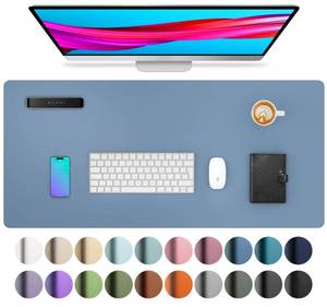 lot 12419 image: Aothia Leather Desk Pad Protector, Large Mouse Pad, Office Desk Mat, Non-Slip PU Leather Desk Blotter, Laptop Desk Pad, Waterproof Desk Writing Pad for Office and Home (Denim Blue, 23.6 x 13.7)