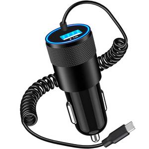 lot 12441 image: Apple MFi Certified iPhone 17 Car Charger Fast Charging, Braveridge 4.8A USB Power Cigarette Lighter USB-C Car Charge  6FT Type-C Coiled Cord for iPhone 1717 Pro Max16 Pro15Galaxy S26S25Pixel