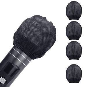 lot 12455 image: Microphone Cover 200pcs (100 pairs) Microphone Covers Disposable Individually Wrapped Mic Cover For Sanitary Mic Covers Disposable For Mic Microphone Windscreen & Pop Filters Black (200 pack- Black)