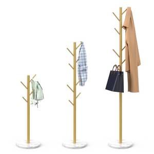 lot 13625 image: Durmmur Heavy Duty Coat Rack with Natural Marble Base, Freestanding Metal Coat Stand with 8 Hooks, Modern Stable Coat Hanger Tree for Bags, Jacket, Clothes, and Hats, Gold Metal
