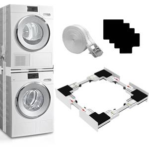 lot 13629 image: Kiss Core Upgrade Washer Dryer Stacking Kit, Universal Washer Dryer Stacking Kit Adjustable 292827262524 Inch, Small Space Saving Solution Stacking Kit for Washer and Dryer with Ratchet Strap
