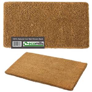 lot 13658 image: Ecomills 1.5 Extra Thick Coco Coir Door Mat Woven Back, 18 x 30, Heavy Duty, Durable, for Front Door Patio