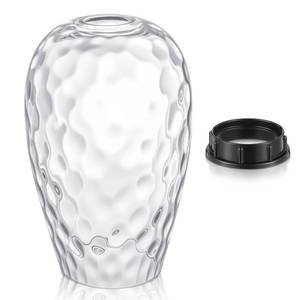 lot 13659 image: Teenyyou 1 Set Oval Glass Lamp Shade 9.25 High x 5.9 Diameter Glass Pendant Light Fixtures Lampshade Replacement Compatible with E26 for Kitchen Island Ceiling Pendant (Transparent Hammer Pattern)