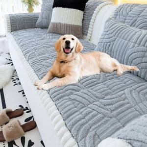 lot 13664 image: XFEXM Couch Cover for Dogs, Washable Non-Slip Pet Sofa Protector, Soft Sofa Slipcovers Cushion Protector for Dogs and Cats. (Light Gray, 27.6 x 59.06 x 1.5)