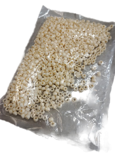 lot 14313 image: 1000 pcs Cream Colored Pony Beads 6x9mm Craft Supply Pack