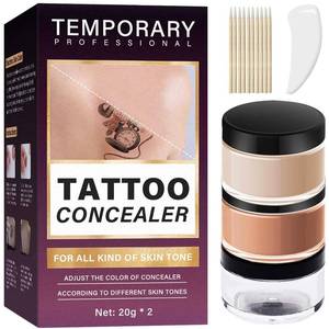 lot 14330 image: Tattoo Cover Up Makeup Waterproof, 2 Colors Tattoo Concealer, Invisible Tattoo Cover Up, Suitable for Tattoos Scars and Spots, for All Skin Types,2.8Oz