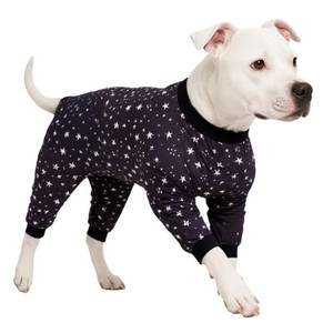 lot 14340 image: LovinPet Lovinpet Dog Clothes for Pitbull - Lucky Stars Cozy Dog Clothes, Slim fit, Pitbull Onesie, Lightweight Pullover Pajamas, Pet Pajamas for Dogs, Pitbull Clothes, Black L
