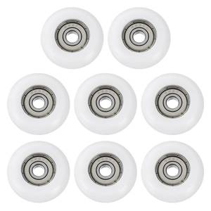 lot 14386 image: uxcell 8Pcs Ball Bearing Guide 6x32x11mm Double Shielded Chrome Steel Bearings Rolling Wheel for Total Gym Parts, White