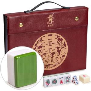 lot 15728 image: Yellow Mountain Imports Chinese Mahjong Set �� Rouge Heritage �� 146 Medium Tiles, Professional Set for Chinese-Style Play ������°� °�������
