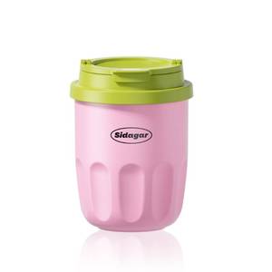 lot 16433 image: Sidagar Travel Coffee Mug 10 oz Ceramic Lined Tumbler, Double Wall Stainless Steel Coffee Cup with Lid, Vacuum Spill Proof Mini Water Bottle, Insulated Thermal Mug for Home Office,Pink