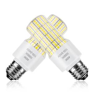 lot 16479 image: CA New Sunshine 2 Pack 40W Led Light Bulb(300W Equivalent) 5000 Lumens 5000K Daylight White Led Bulbs E26E27 Medium Base for Indoor Outdoor Street Office Warehouse Workshop Garage Backyard
