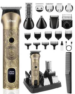 lot 17665 image: Ufree Beard Trimmer for Men, Electric Razor Shaver, Cordless Hair Clipper Shaving Kit for Mustache Body Nose Ear Hair Facial, Adjustable Beard Grooming Kit Birthday Gifts for Men