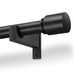 lot 18238 image: Black Aluminium Curtain Rods for Windows,1 Inch Adjustable Curtain Rod 32-45,Heavy Duty Drapery Rods with Thicken Bracket,Decorative Modern Single Rod with Aluminium Finials